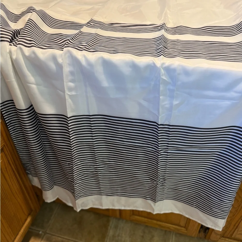 Black and White Striped Shower Curtain